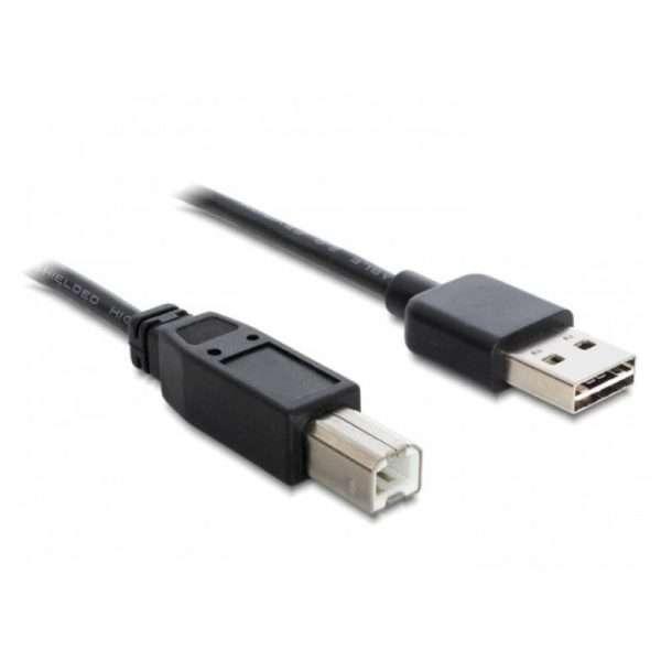 Cable Delock USB 2.0 Tipo-A macho USB 2.0 Tipo-B macho de 5,0 m negro_F1
