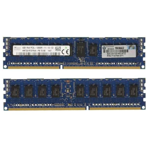 Memoria HP 4 Gb. DDR3 PC3L-12800R_F1