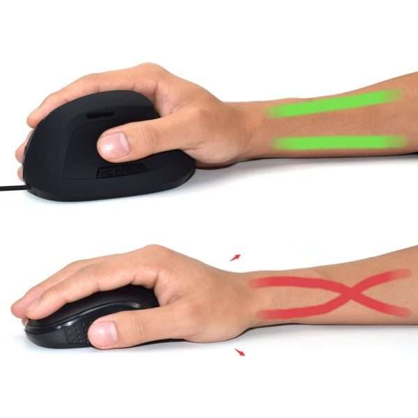 Ratón Ewent EW3157 Vertical Ergonomic- USB - Negro_F5