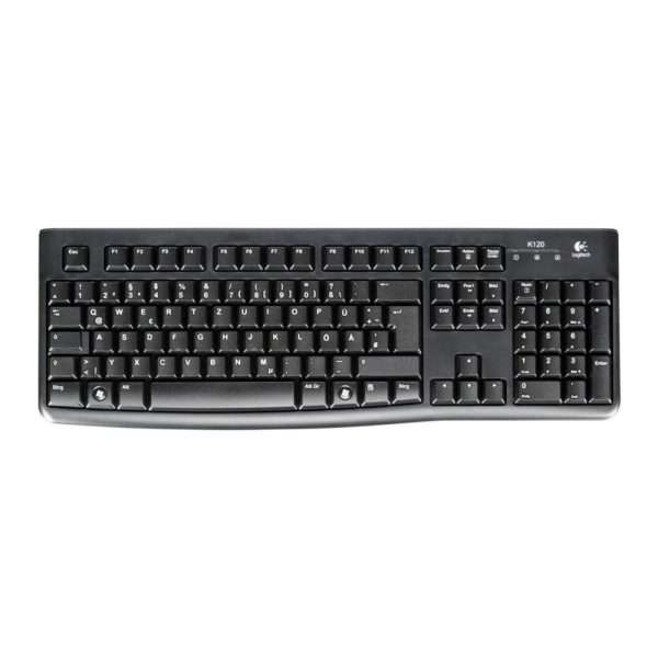 Teclado Logitech K120 USB, Negro Aleman_F1